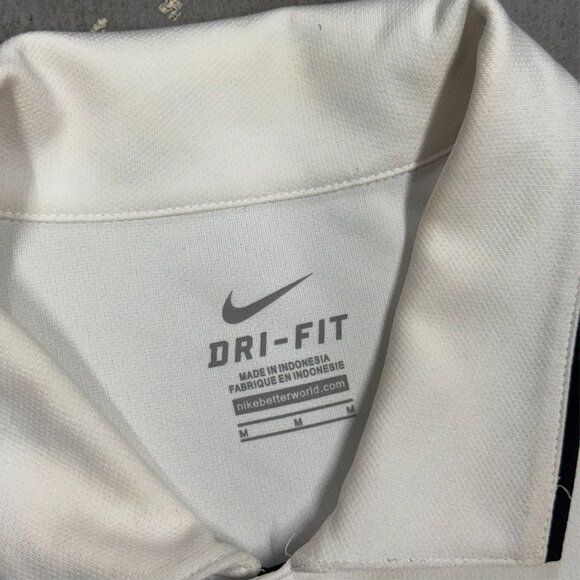 Nike Dri Fit Short Sleeve Polo Golf Shirt Stretch White Medium - Picture 4 of 7
